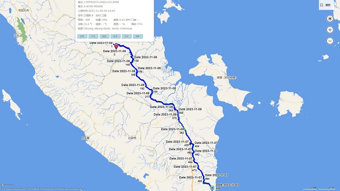 Steable history trace from Kingwo NT53E —fit for real time vehicle/asset tracking management